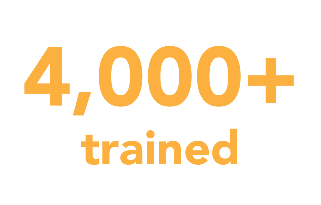 4,000+ trained