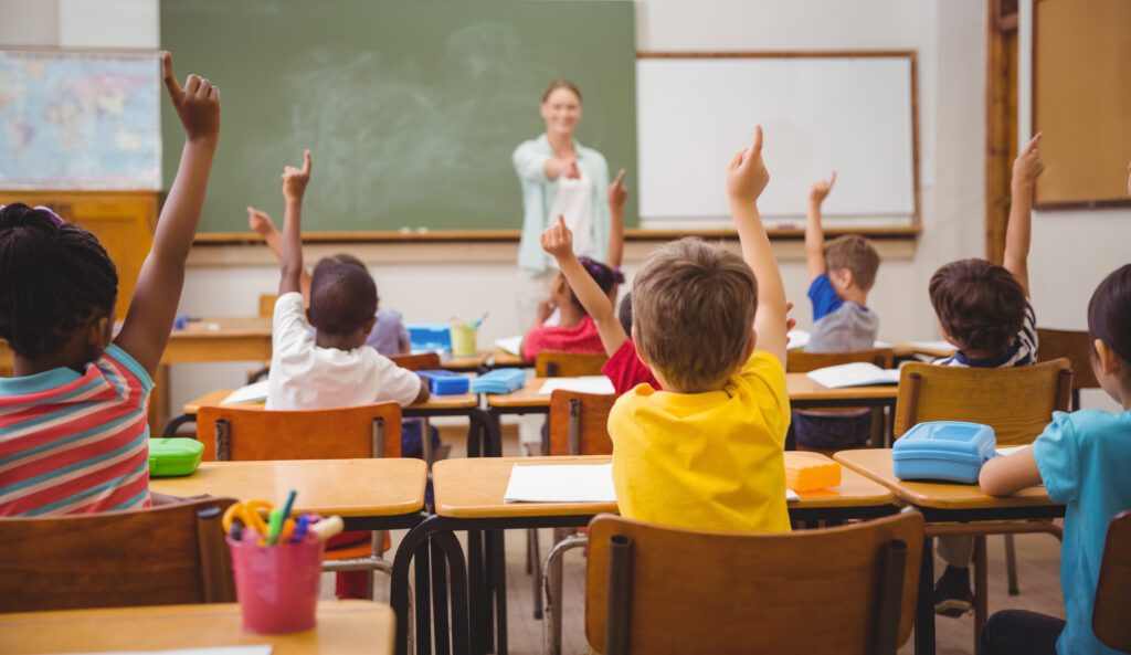 young kids in classroom